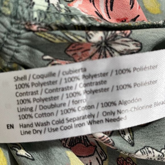 B.O.G. Collective Floral Sage Green Mini Floral Sundress Size Medium - Picture 7 of 9